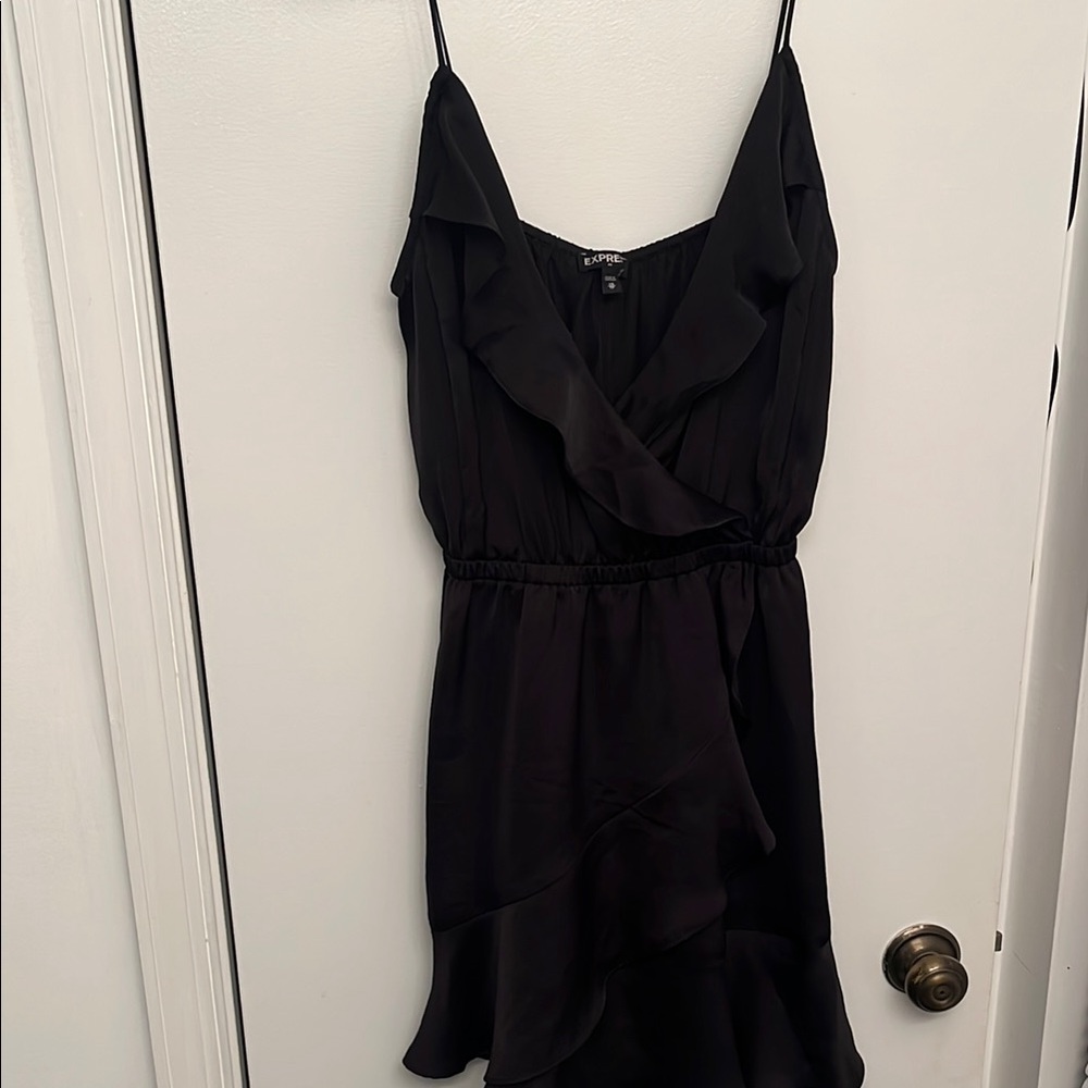 Express Black Ruffle mini Dress
